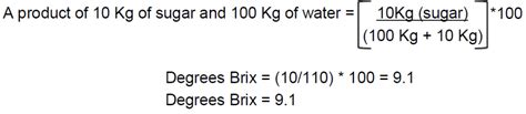 how to calculate brix value